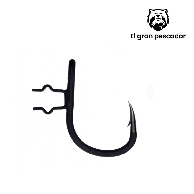 Anzuelos Madcat Shad Hooks Negros 7/0 5pcs