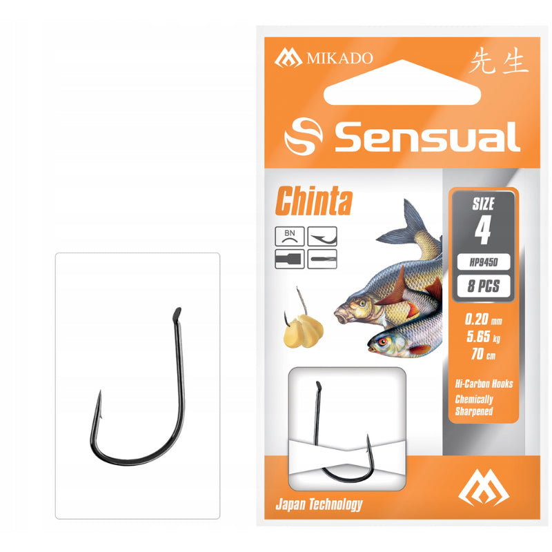 Anzuelos Montados Mikado Chinta 0,18mm/70cm Nº 6