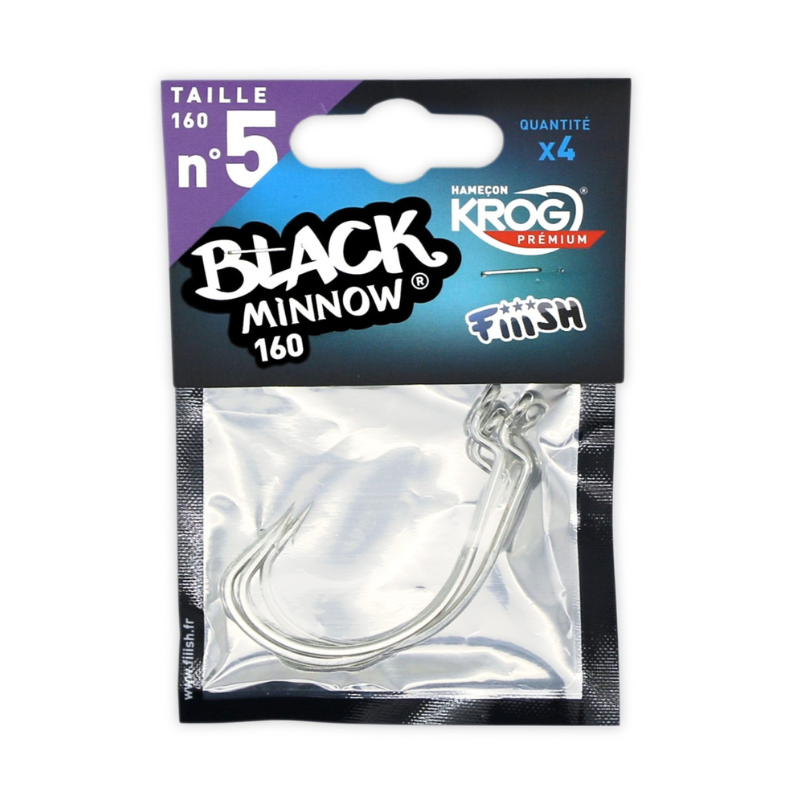 Anzuelos Black Minnow Nº5 4unidades