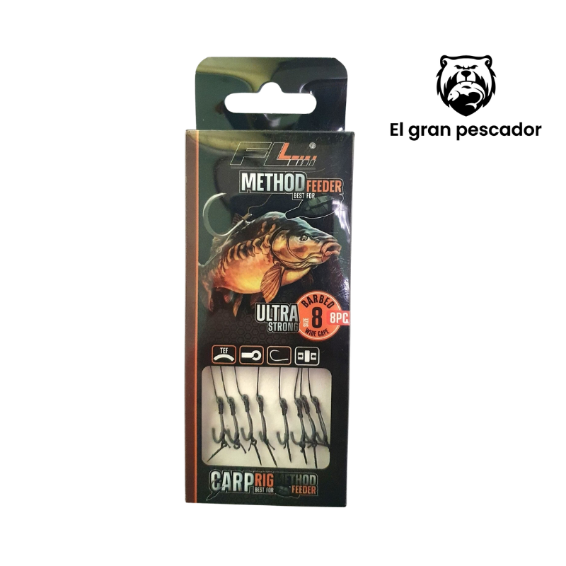 FL Method Feeder Anzuelos Ultra Strong V-Curve nº6 8pcs