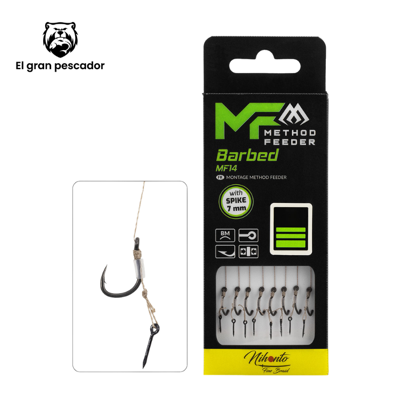 Anzuelos Montados MF14 Mikado Method Feeder Spike 0,12mm/10cm Nº 12
