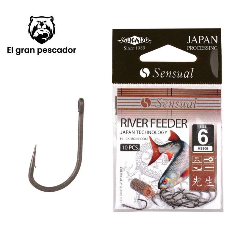 Anzuelos Mikado River Feeder Size 10 10pcs