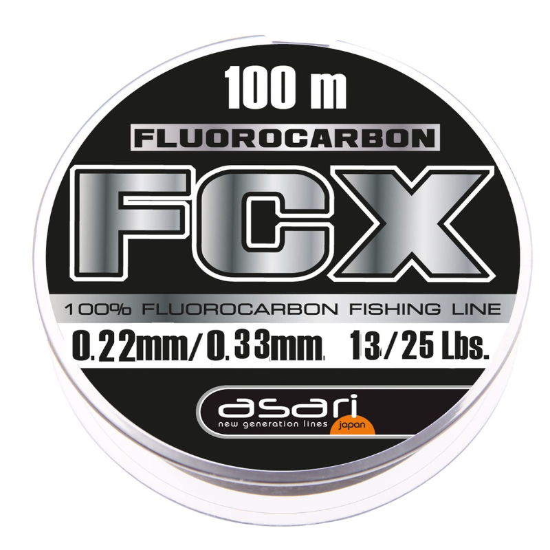 Asari Fluorocarbon 100% FCX 0.22mm 5.91kg
