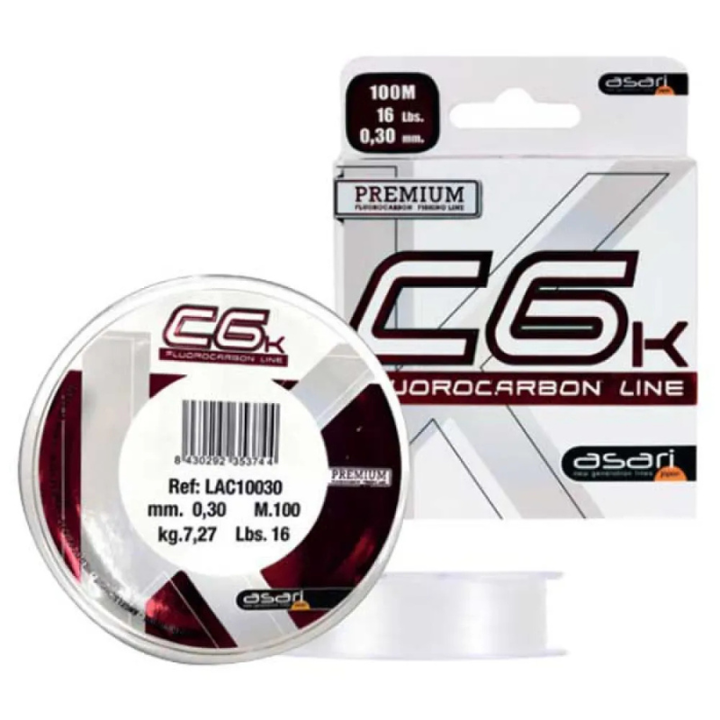 Asari Fluorocarbon 100% C6k 100m 0,26mm 5,45kg
