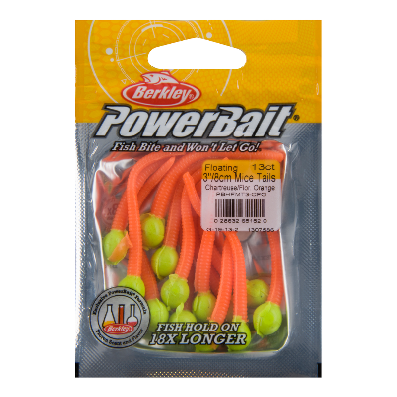 Berkley PowerBait Floating Mice Tails Amarillo Naranja