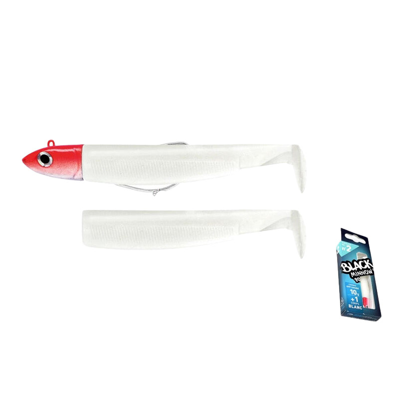 Black Minnow Nº2 90 Combo Off Shore 10g Red Head Blanco