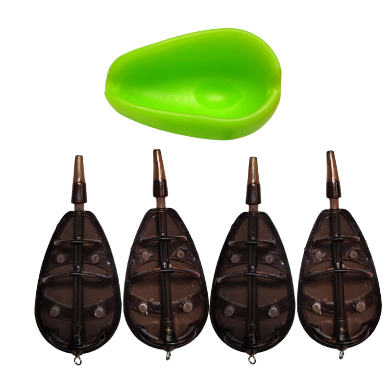 FL Cebadores In-Line Method Feeder Set 50,60,70,80gr + Molde