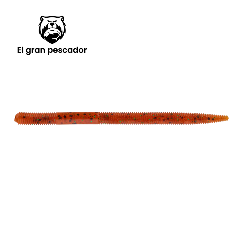 Vinilo Daiwa Skinny Worm Lombriz 10cm Orange 8pcs