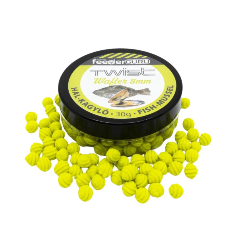 Timar Mix Feeder Guru Twin Twist Wafter Fluo Pescado Mejillon 8mm
