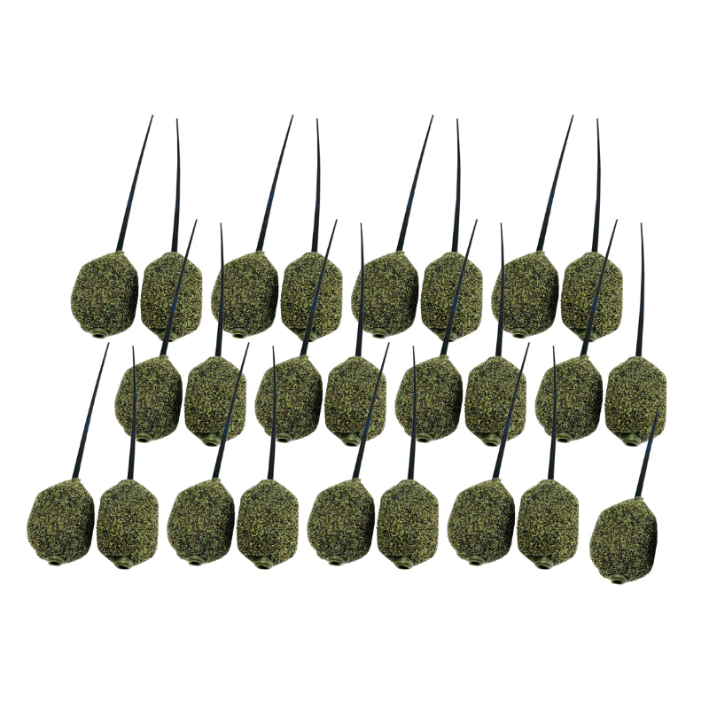 25 Plomos Cubo con Tubo Verde 4mm