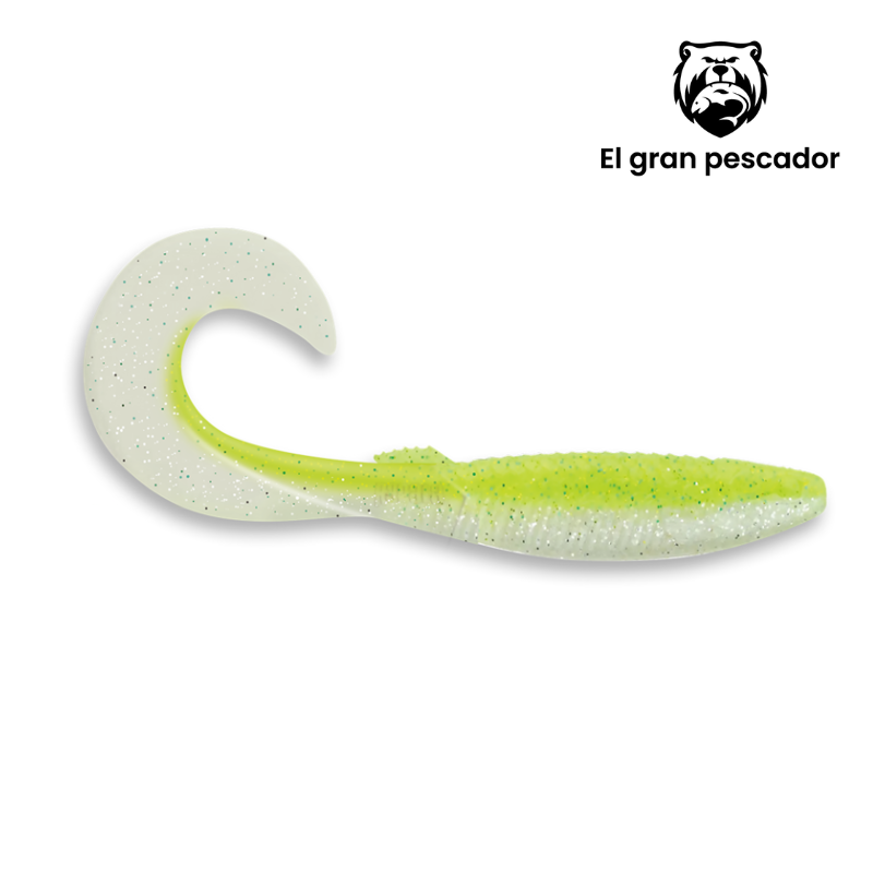 Vinilos Rapala CrushCity The Curl Chart White Flash UV 10cm 4`` 6pcs