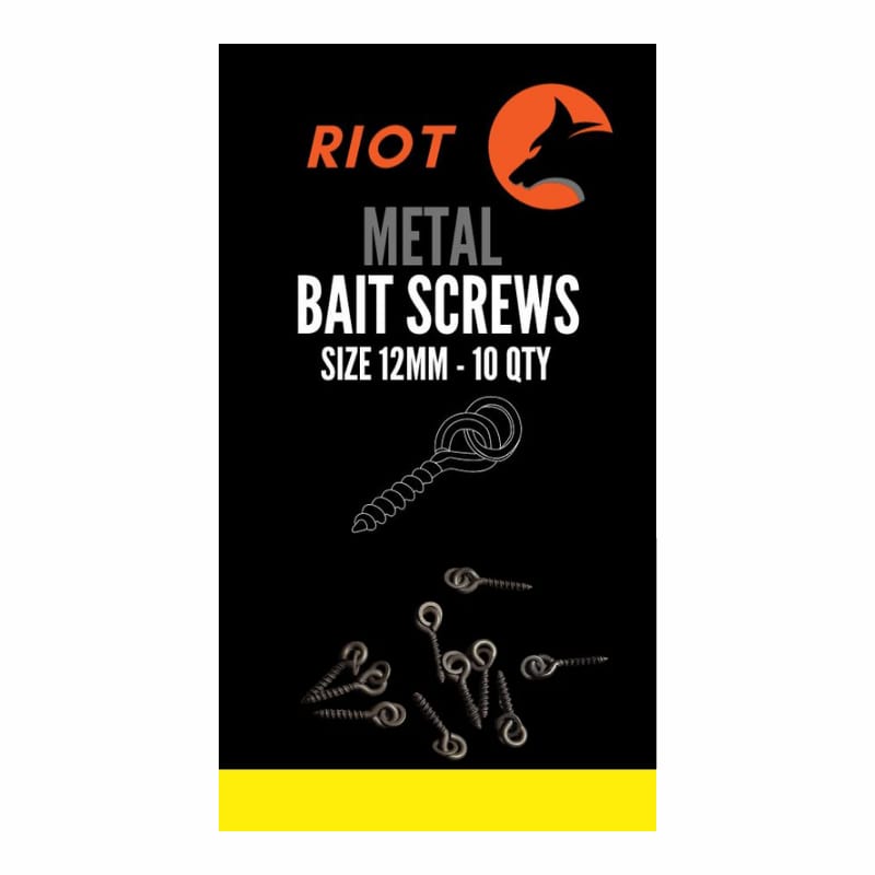 Riot Metal Bait Screws 12mm 10uds