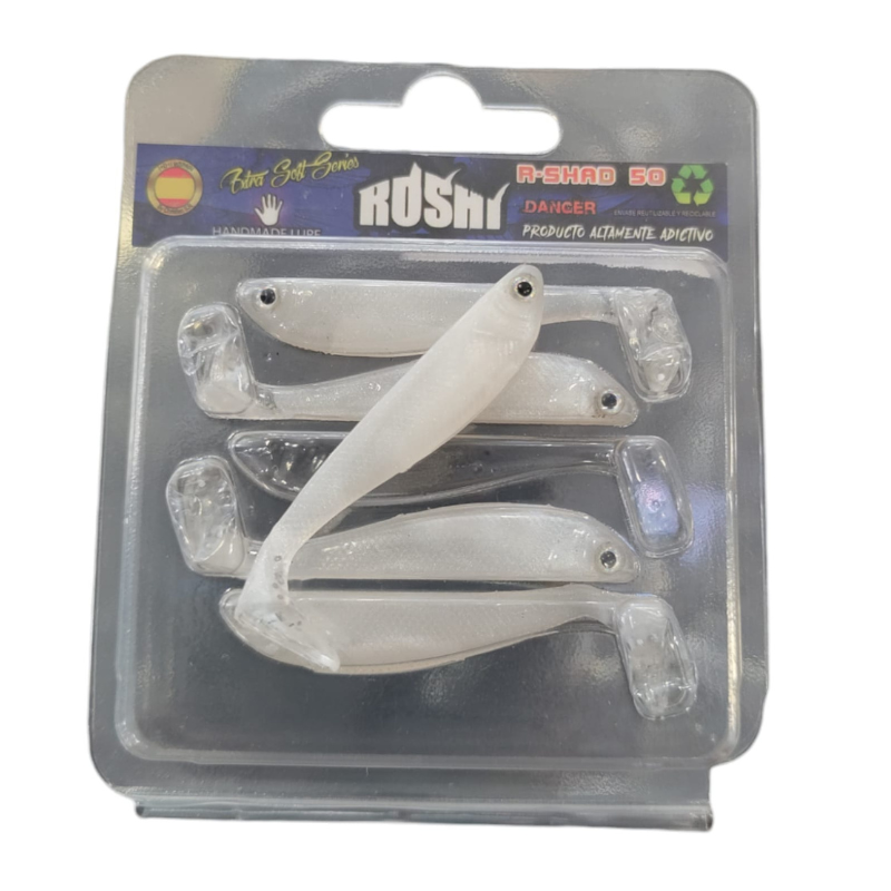 Vinilos Roshi Fishing R-Shad 50 Pearl White