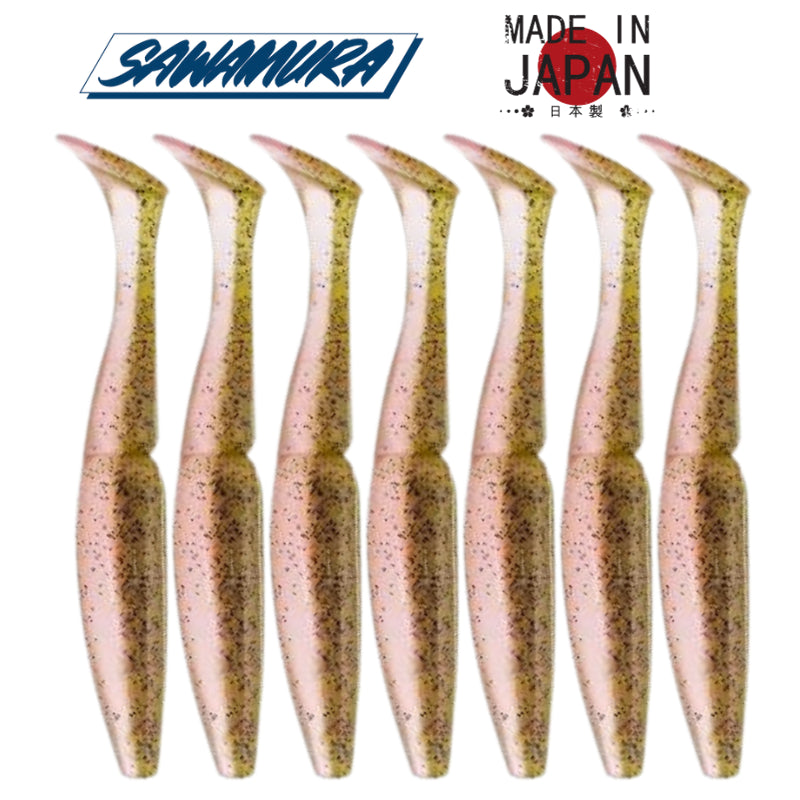 Vinilo Sawamura One Up Shad 3″ 061 Rainbow Trout 7uds