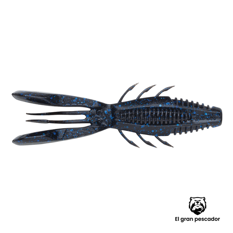 Vinilos Rapala CrushCity Bronco Bug Black Blue Flake 4´´ 10cm 6unidades