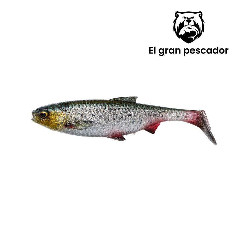 Vinilos Savage Gear 3D River Roach Green Silver 10cm 10g