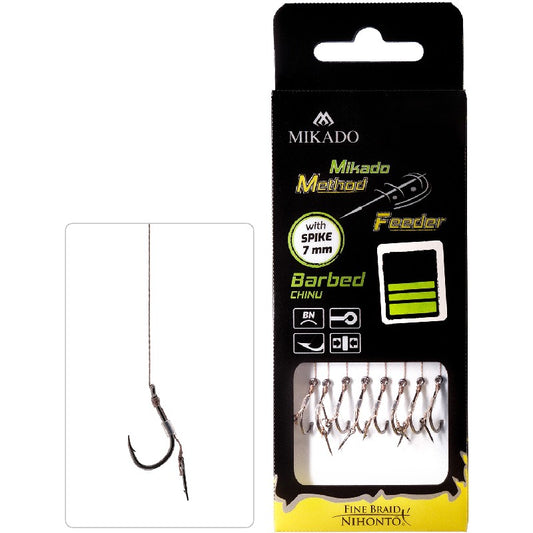 Anzuelos Montados Chinu Mikado Method Feeder Spike 0,12mm/10cm Nº 10