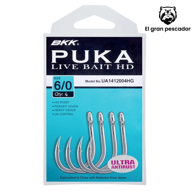 Anzuelos BKK Puka Live Bait 6/0 4pcs
