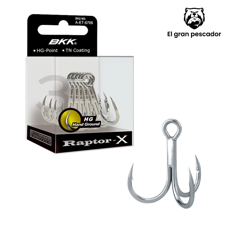 Anzuelos Triple BKK Raptor X  2/0 6pcs