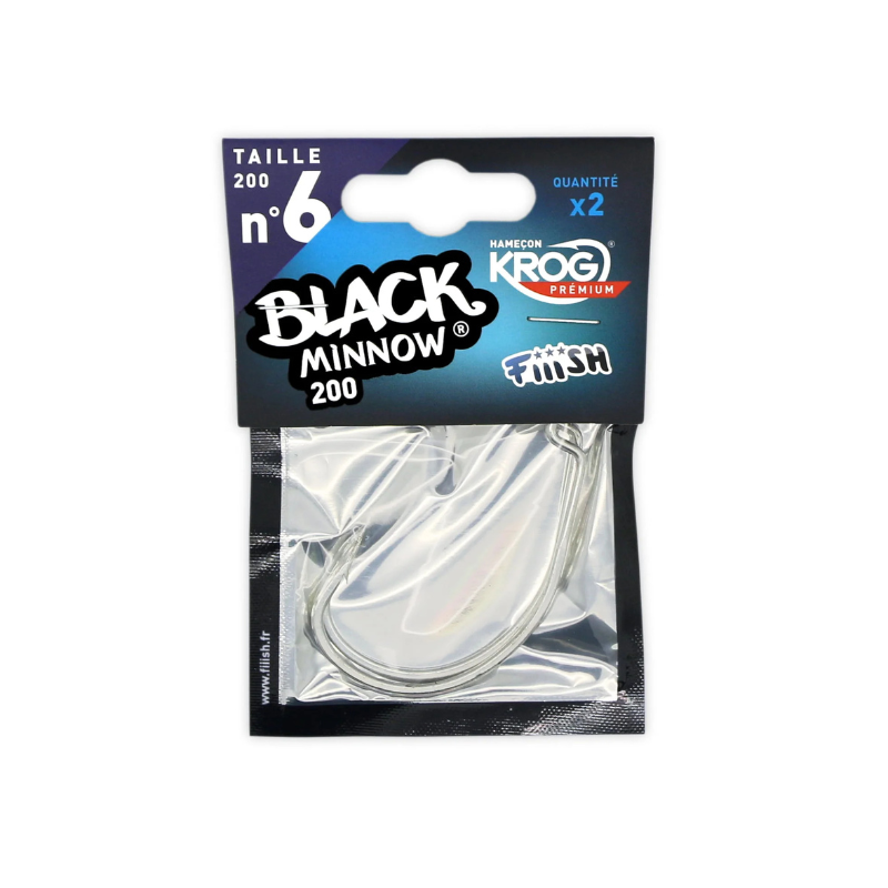 Anzuelos Black Minnow Nº6 2unidades