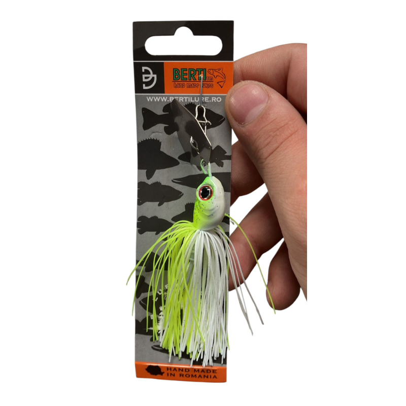 Dynamic Chater Jig Berti Lures White Chartreusse 5/8oz 17gr