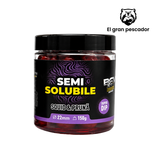 Bucovina Baits Boilies Selectos Semi Soluble Squid Ciruela 22mm 150g