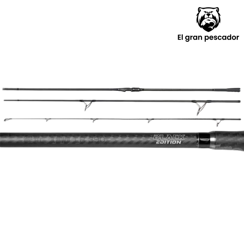 Caña Carpfishing Kaiwo Black Edition 3,90m 3 tramos 3,75lb 180m
