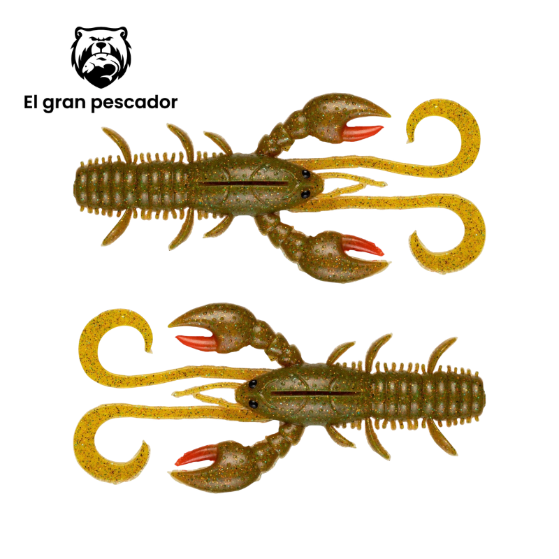 Cangrejo Vinilo Berkley Hollow Craw Motor Oil UV 7cm 8pcs