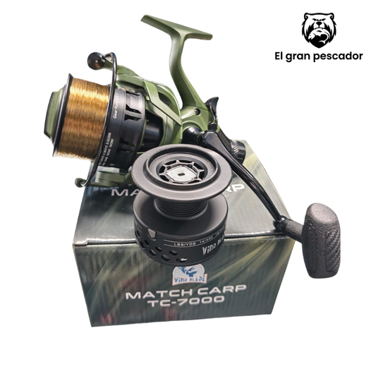 Oferta Carrete con Hilo Wind Blade Carp  TC-7000 + Bobina Adicional