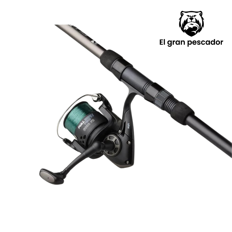 Combo Caña 12 ft 3,60m 3lb 3tramos + Carrete 6000 con hilo DAM