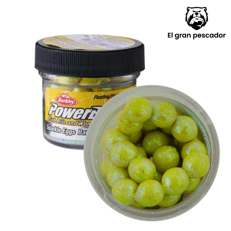 Berkley PowerBait Huevos Amarillo Purpurina