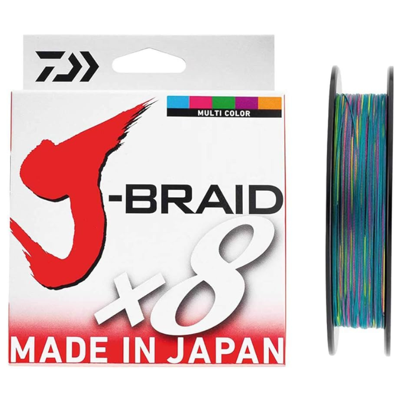 Hilo Trenzado Multicolor Daiwa PE J-Braid X-8 0,16mm 10kg 150m