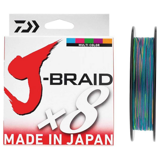 Hilo Trenzado Multicolor Daiwa PE J-Braid X-8 0,16mm 10kg 150m