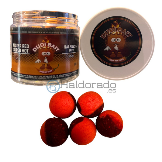 Dudi Baits Mister Red Super Hot Range Spicy Halfness 16mm