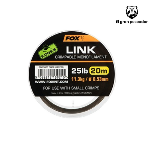 Fox Link Crimpable Monofilament 35lb 0.64mm 15.90kg 20m