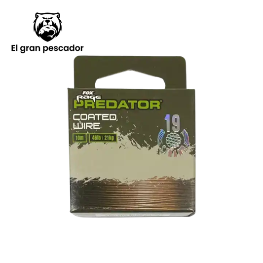 Fox Predator Metal 19 Hebras Recubierto 10m 21kg + Krimps
