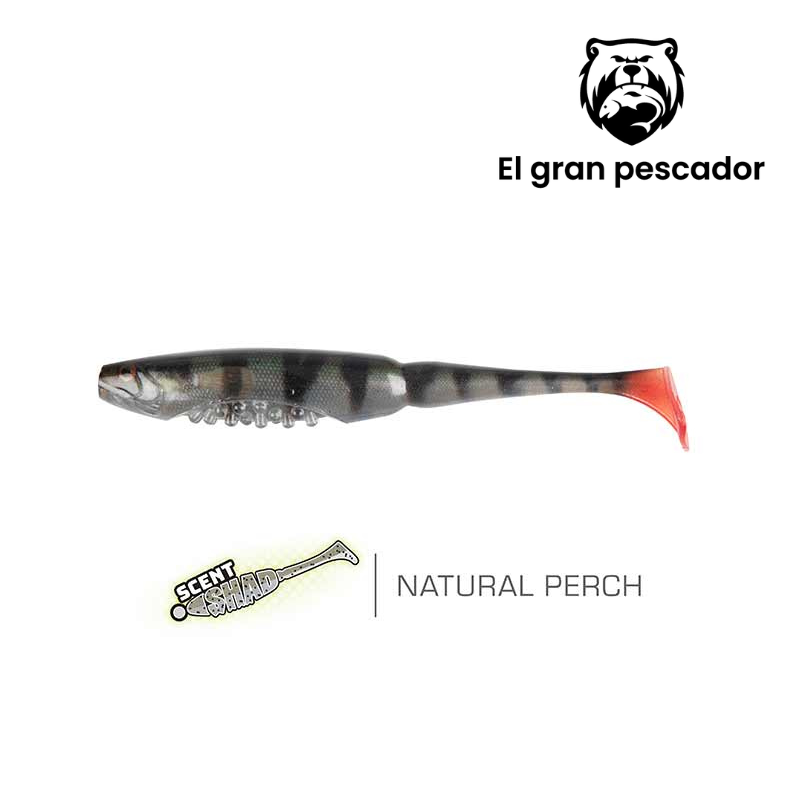 Vinilos Fox Rage Scent Shad Natural Perch 13cm