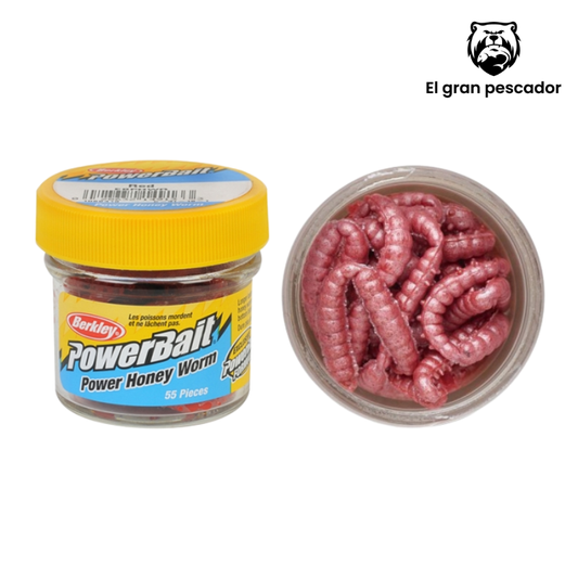 Berkley PowerBait Gusano de la Miel Ajo Boost Rosa
