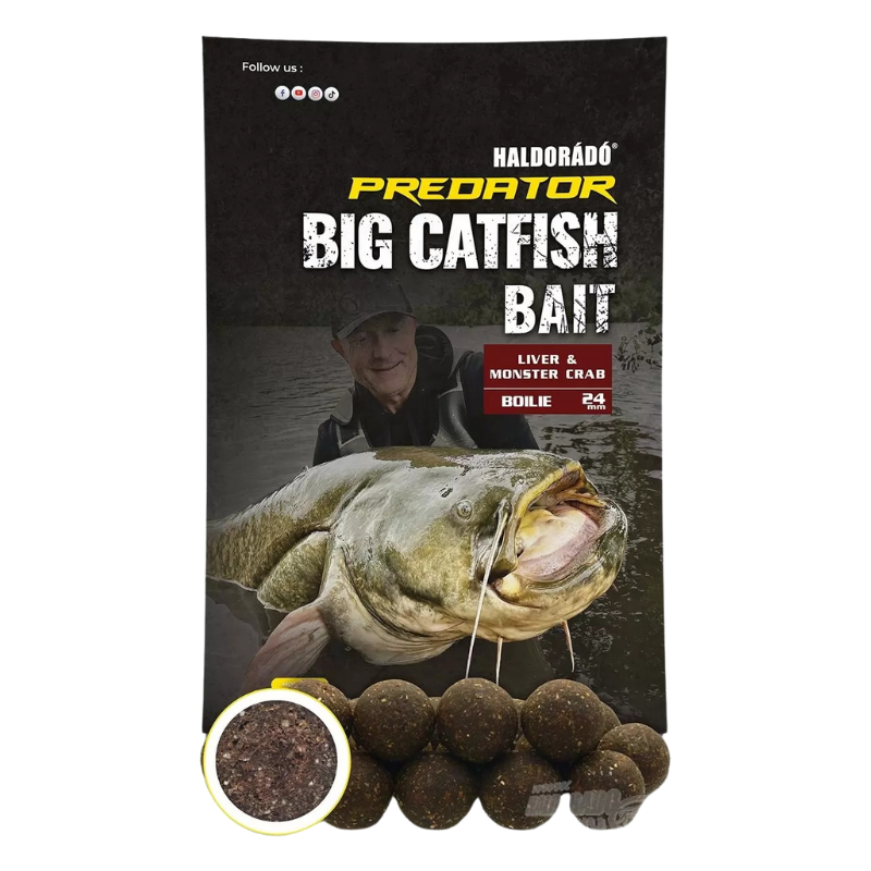 Haldorado Catfish Bait Boilies Higado, Monster Crab 24mm 1kg