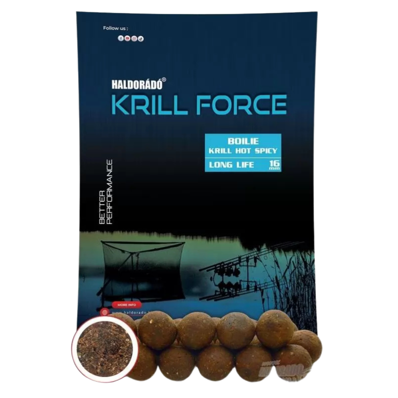 Haldorado Boilie Krill Force Long Life de 30 mm - Krill Hot Spicy
