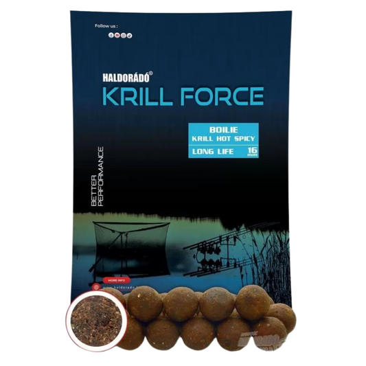 Haldorado Boilie Krill Force Long Life de 30 mm - Krill Hot Spicy