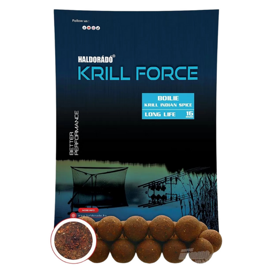 Haldorado Boilie Krill Force Long Life de 20 mm - Krill Indian Spice