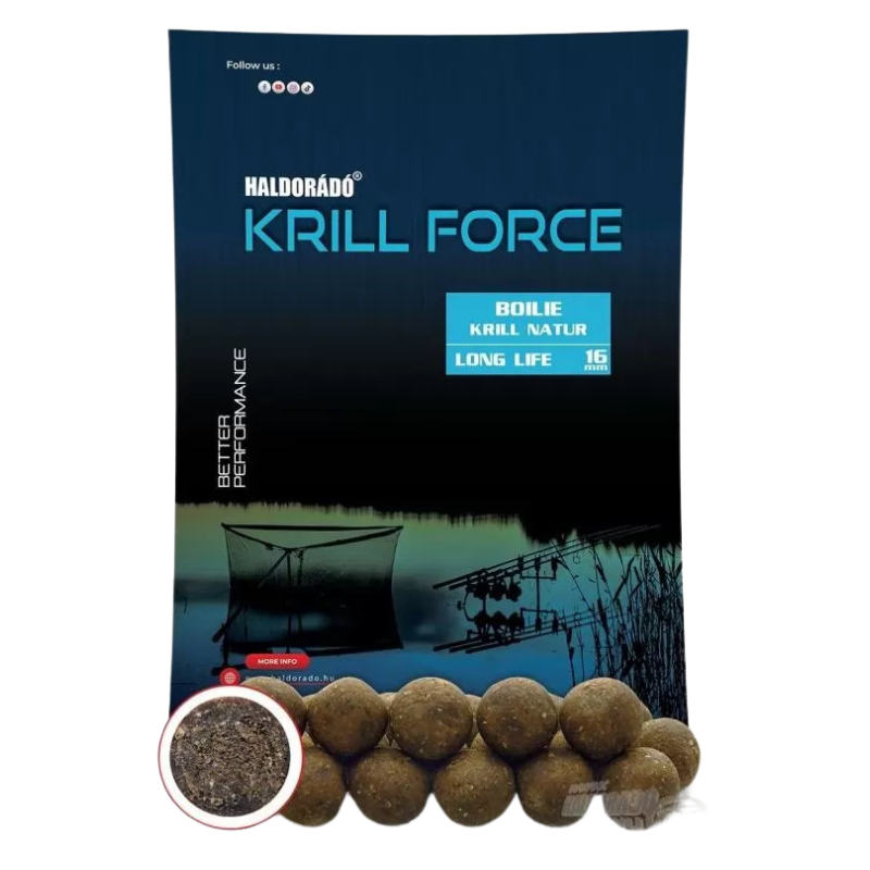 Haldorado Boilie Krill Force Long Life de 24 mm - Krill Natur