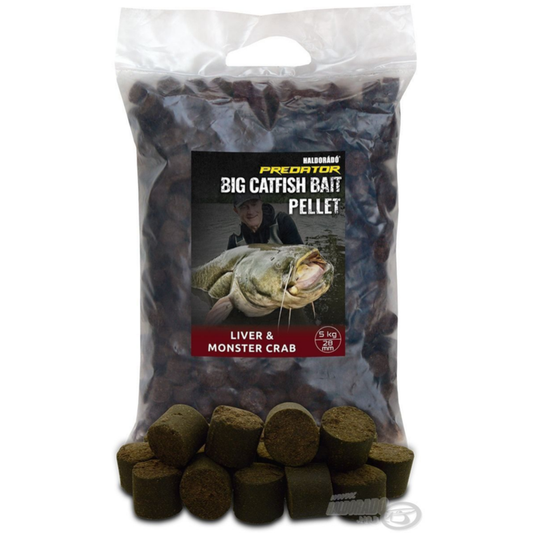 Haldorado Catfish Bait Pellet Higado Monster Crab 28mm 5kg