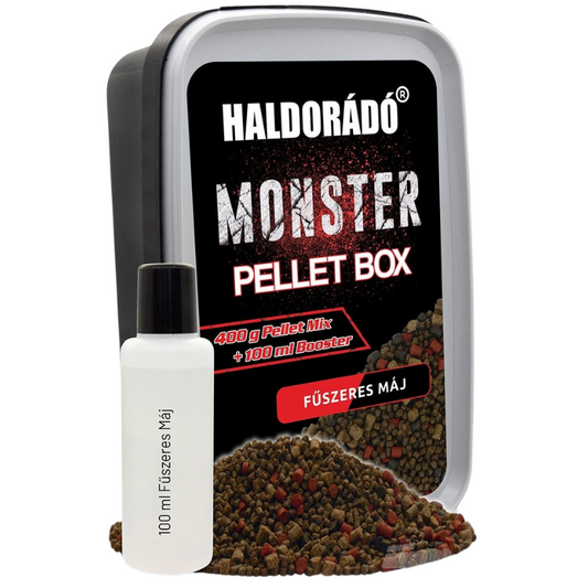Haldorado Monster Pellet Box Higado Picante + Liquido