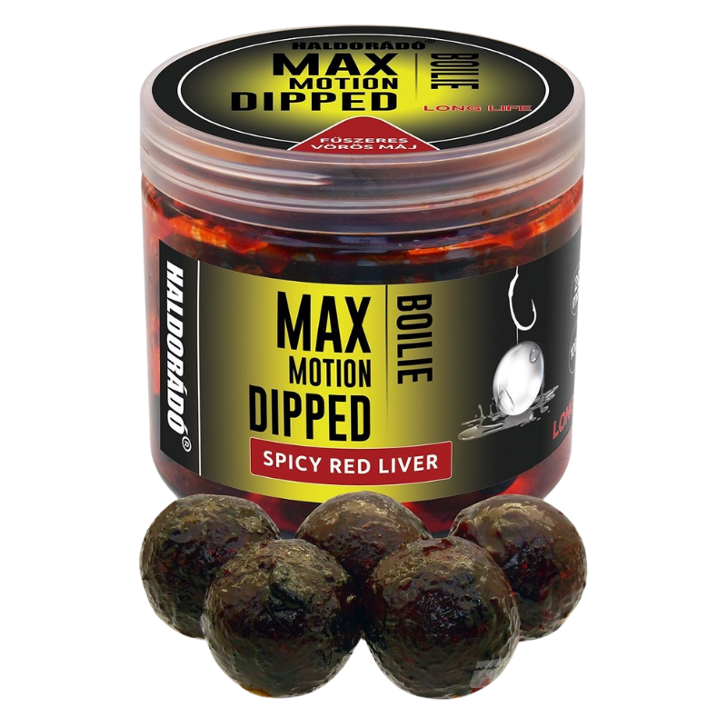 Haldorado Max Motion Boilie Dipped Spicy Red Liver 20mm