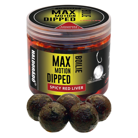 Haldorado Max Motion Boilie Dipped Spicy Red Liver 20mm