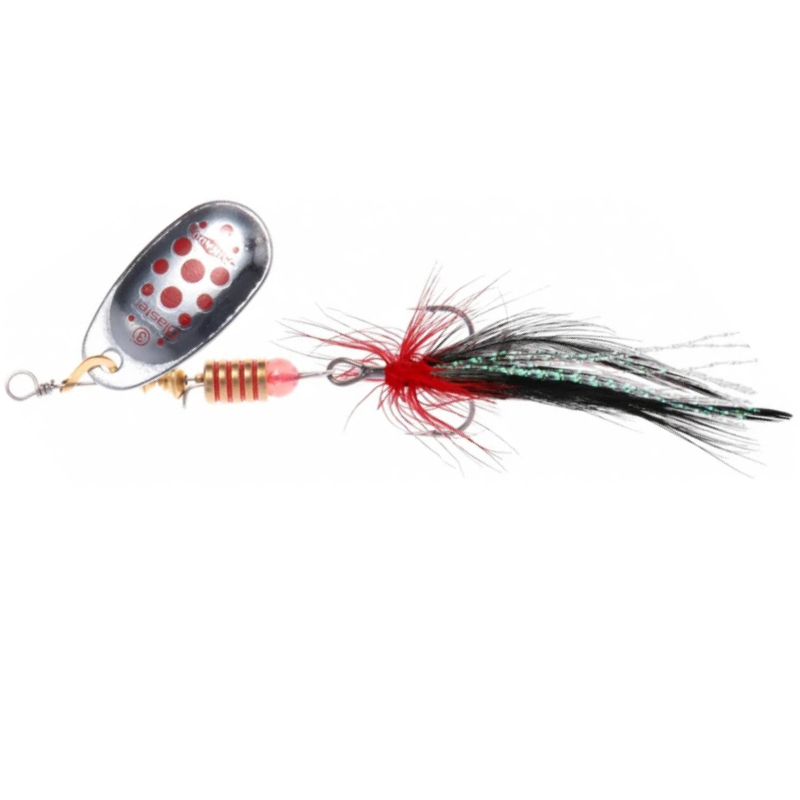 Mikado Cucharilla Nr 3 Lana Plateado puntos rojos