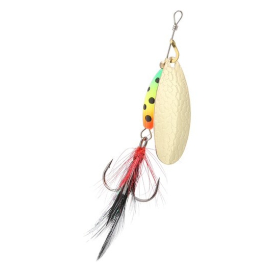 Mikado Cucharilla Nr 3 M-Grub Fire Tiguer / Dorado