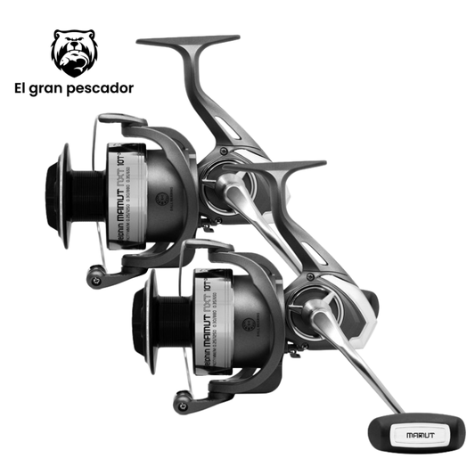 Oferta 2 Carretes Siluro Delphin Mamut NXT 12000 + Regalo Catfish Leader Braid 1.00mm 20m